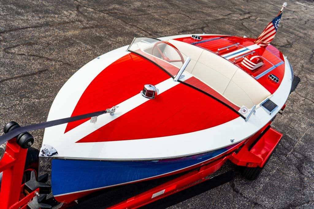 1937 Chris Craft Red/Wht/Blue Special Race Boat Runabouts - 16.0ft Inboard in Three Lakes, WI